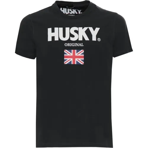 T-Shirt mit Logo-Detail , Herren, Größe: 2XL - Husky Original - Modalova