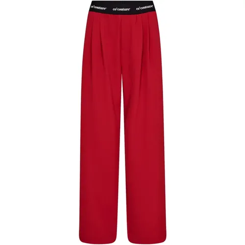 Flame Logo Pants Straight-leg Quality , female, Sizes: M, L, S - Co'Couture - Modalova