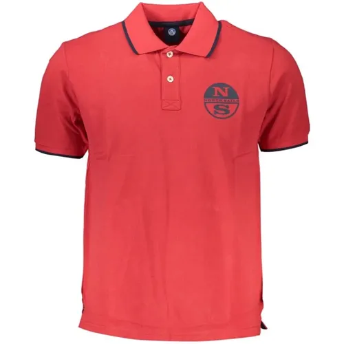 Cotton Polo Shirt with Print , male, Sizes: M, XL, S - North Sails - Modalova