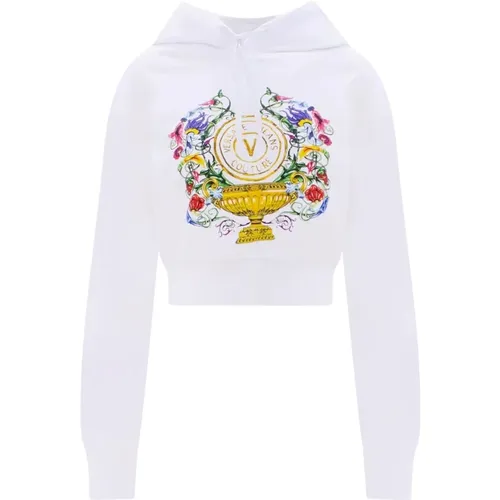 Kapuzenpullover , Damen, Größe: M - Versace Jeans Couture - Modalova