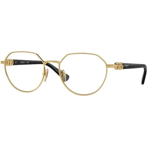 Gold Frame Sunglasses , unisex, Sizes: 53 MM - Vogue - Modalova