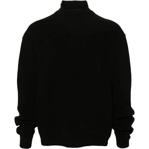 Schwarzer Chunky Rollkragenpullover , Herren, Größe: S - Rick Owens - Modalova