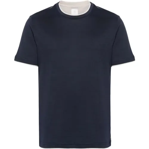 Italienisches Baumwoll-T-Shirt , Herren, Größe: 2XL - Eleventy - Modalova