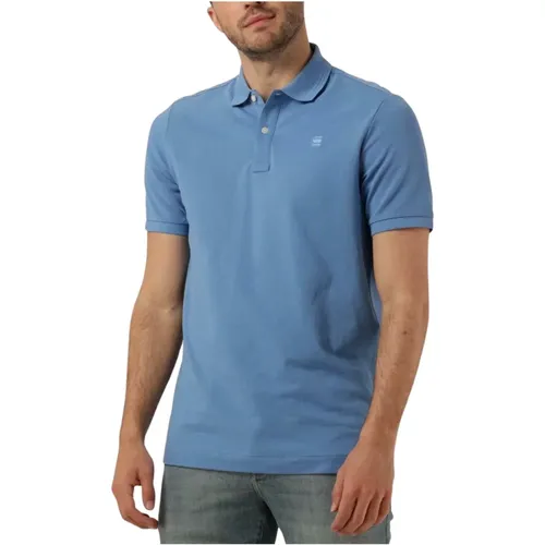 Slim Polo T-shirts in Blau , Herren, Größe: M - G-Star - Modalova