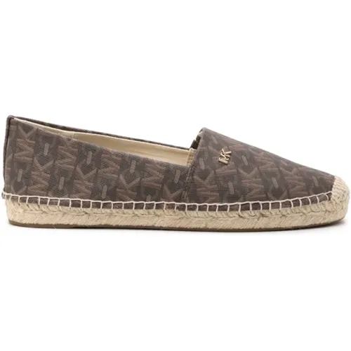 Braune Slip-On Schuhe mit Körniger Textur , Damen, Größe: 37 EU - Michael Kors - Modalova