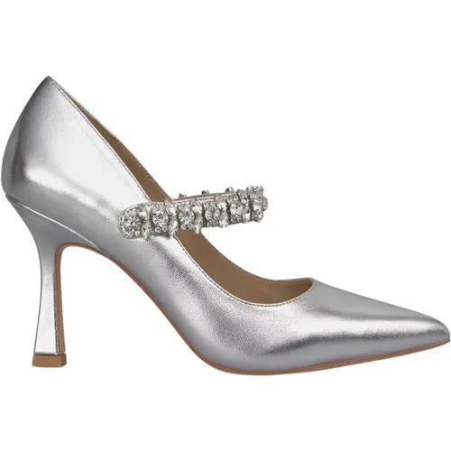 Rhinestone stiletto shoe , female, Sizes: 8 UK, 6 UK - Alma en Pena - Modalova