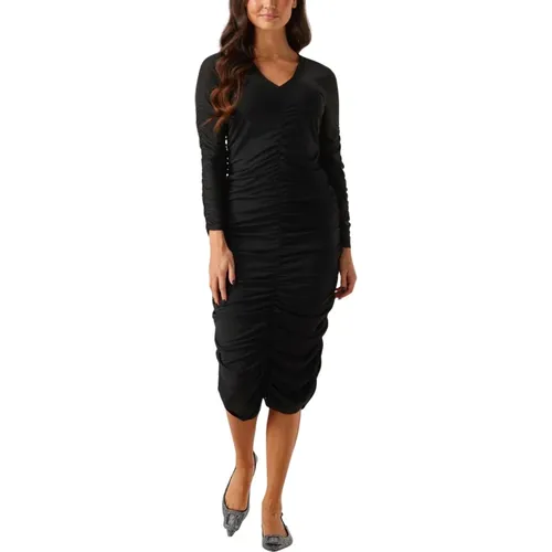 Schwarzes Mesh-Kleid Eleganter Charme , Damen, Größe: M - Co'Couture - Modalova