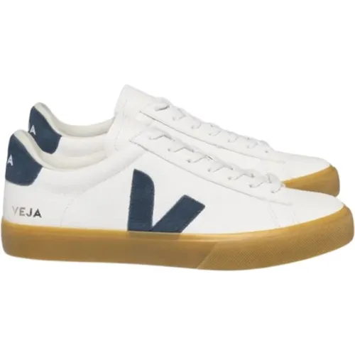 Leder Field Schuh Blaues Logo , Herren, Größe: 45 EU - Veja - Modalova