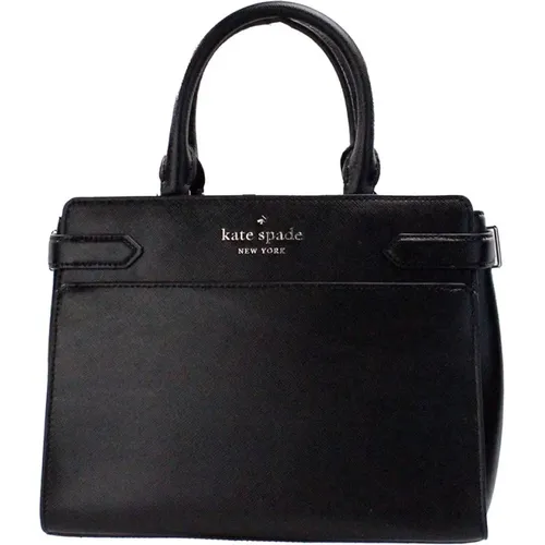 Mittelgroße Schwarze Leder Crossbody Satchel Tasche - Kate Spade - Modalova