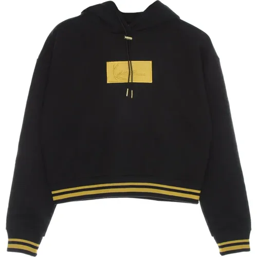 Schwarzer Signature Box Short Hoodie - Karl Kani - Modalova