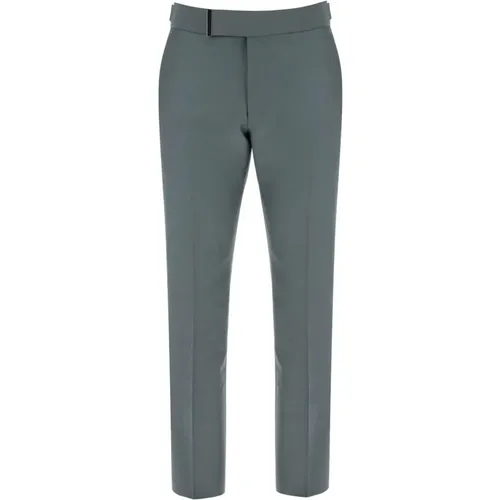 Atticus Tailored Trousers In Mikado , male, Sizes: S, M, L - Tom Ford - Modalova