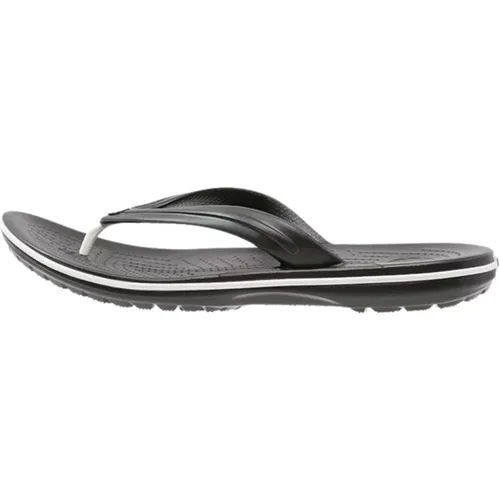 Sportliche Gestreifte Flip Sandale mit Logo-Verzierung , Herren, Größe: 39 EU - Crocs - Modalova