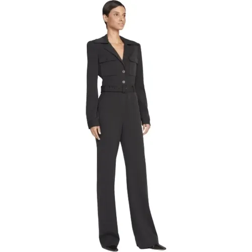 Belted Suiting Jumpsuit with Flap Pockets , female, Sizes: M - Staud - Modalova