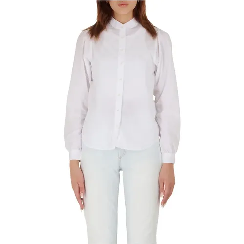 Oversized Button-Up Blouse , female, Sizes: S, XS - closed - Modalova