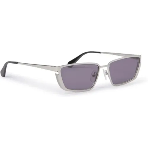 Moderne Metall Sonnenbrille - Off White - Modalova