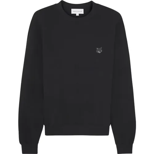 Bestickter Foxy Patch Baumwollpullover , Herren, Größe: L - Maison Kitsuné - Modalova