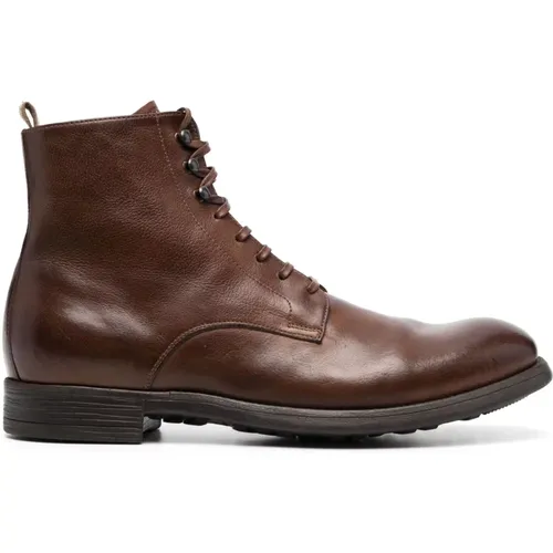 Lace Up Leather Boots , male, Sizes: 7 UK, 8 UK, 10 UK, 9 UK - Officine Creative - Modalova