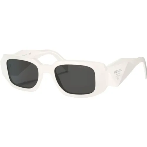 Rechteckige Sonnenbrille für Frauen , Damen, Größe: 49 MM - Prada - Modalova