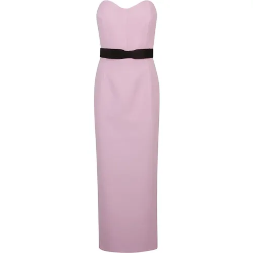 Strapless Midi Dress with Bow , female, Sizes: XS - The New Arrivals Ilkyaz Ozel - Modalova