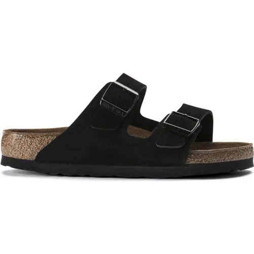 Schwarze Ledersandalen Unisex , unisex, Größe: 44 EU - Birkenstock - Modalova