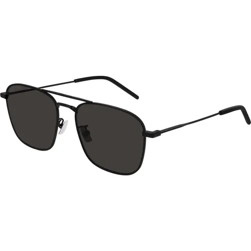 Schwarz/Dunkelgrau Sonnenbrille SL 309 , unisex, Größe: 56 MM - Saint Laurent - Modalova