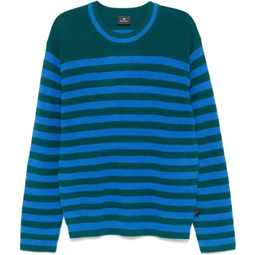 Striped Wool Blend Crew Neck Sweater , male, Sizes: M, L, S, XL - Paul Smith - Modalova