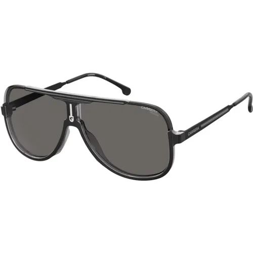Black Grey Sunglasses with Grey Polarized Lenses , male, Sizes: 64 MM - Carrera - Modalova
