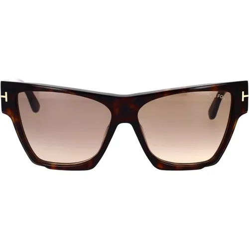 Geometrische Sonnenbrille mit klassischem Stil , unisex, Größe: 59 MM - Tom Ford - Modalova