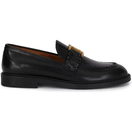 Stilvolle Mokassins,Schwarze Geschlossene Marcie Loafers Schuhe - Chloé - Modalova