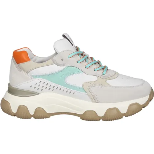 Hyperactive Sneakers in Leather and Suede , female, Sizes: 4 UK, 6 UK, 5 UK, 2 UK, 7 UK, 3 UK, 3 1/2 UK, 4 1/2 UK, 5 1/2 UK - Hogan - Modalova