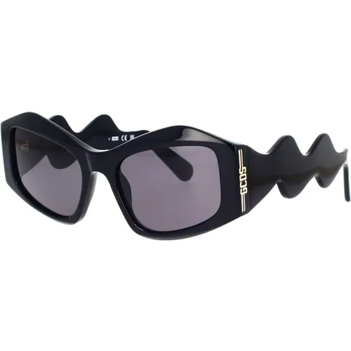 Geometric Sunglasses with Wavy Arms , unisex, Sizes: 54 MM - Gcds - Modalova