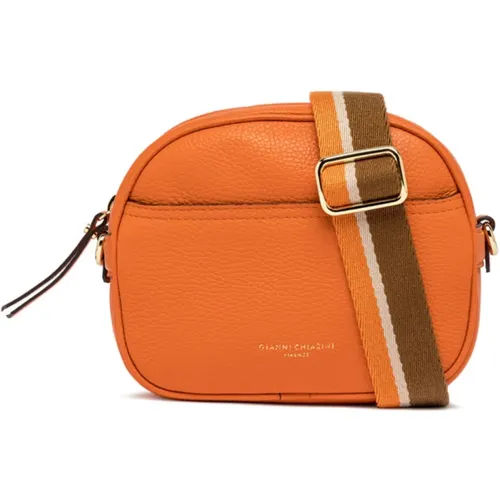 Round Shoulder Bag Orange Zipper , female, Sizes: ONE SIZE - Gianni Chiarini - Modalova