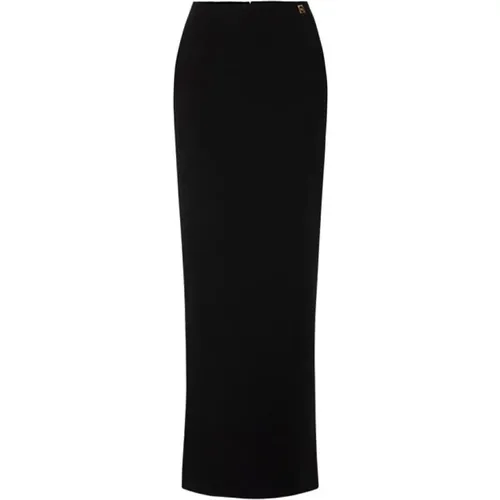 Long Skirt with Side Slit , female, Sizes: M - Elisabetta Franchi - Modalova