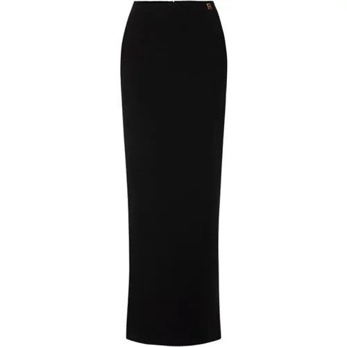 Long Skirt with Side Slit , female, Sizes: M, XL, L - Elisabetta Franchi - Modalova