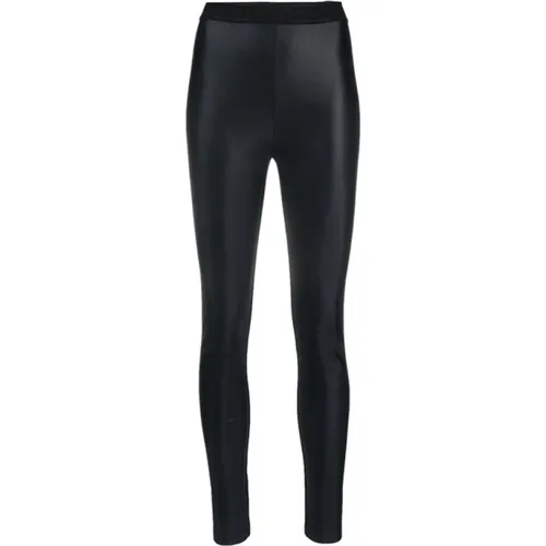 Shiny High-Waisted Leggings , female, Sizes: S, 2XS - Versace Jeans Couture - Modalova
