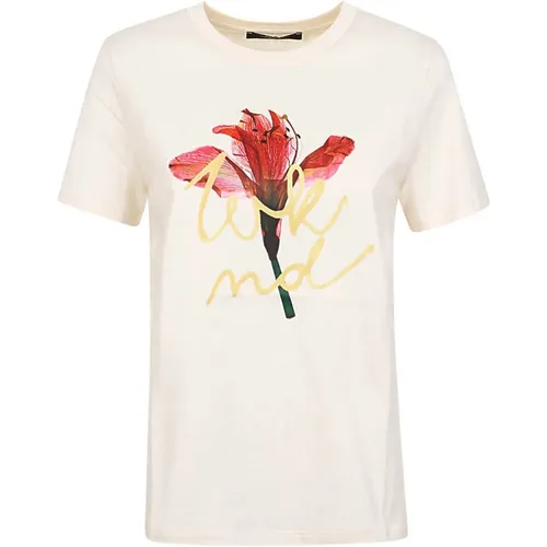 Cotton Print T-shirt , female, Sizes: XS - Max Mara Weekend - Modalova