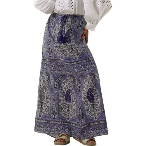 Blaue Maxi Tajar Rock , Damen, Größe: S - Antik batik - Modalova