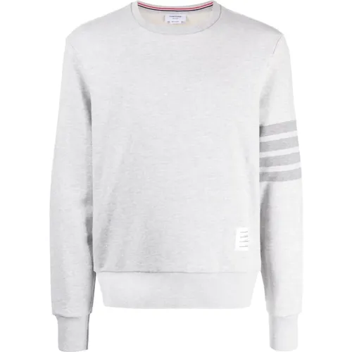 Grey 4-Bar Motif Sweatshirt , male, Sizes: XL - Thom Browne - Modalova