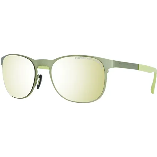 Grüne Unisex-Sonnenbrille Quadratisch Verspiegelt - Porsche Design - Modalova