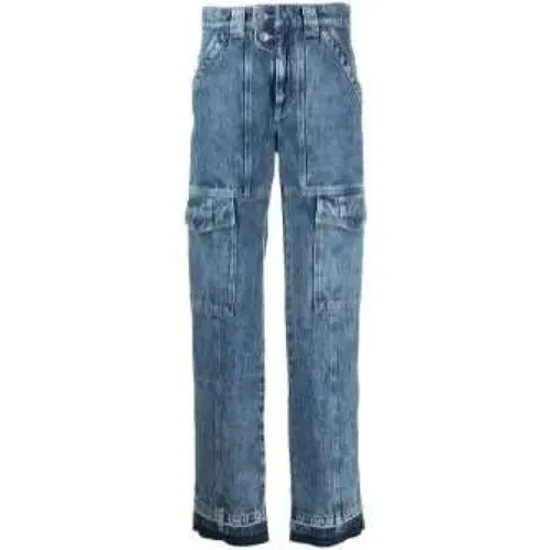 Cargo-Pocket Straight Jeans , female, Sizes: M, 2XS - Isabel Marant Étoile - Modalova