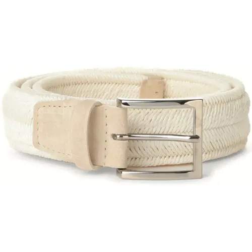 Woven Fabric Belt with Silver Buckle , female, Sizes: 105 CM - Orciani - Modalova