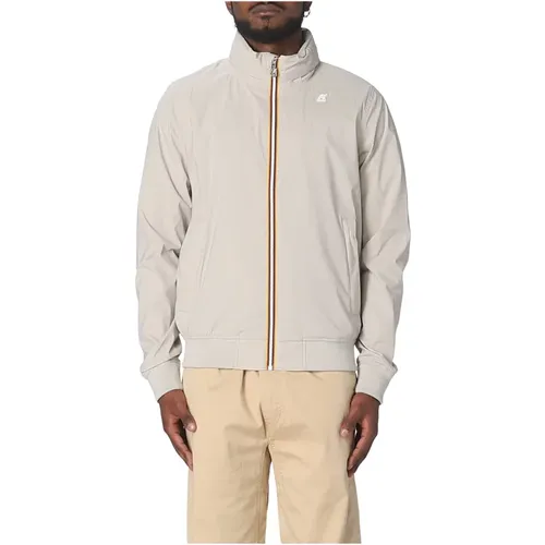 Amaury Stretch Nylon Jersey Zip-Through Sweatshirt , male, Sizes: M, L - K-way - Modalova