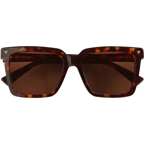 Quadratische Acetat-Sonnenbrille in Braun Tortoise,Stylische Sonnenbrille Bv1254S - Bottega Veneta - Modalova