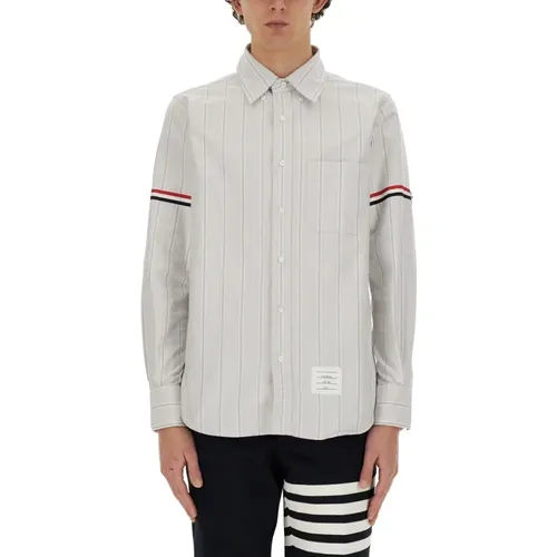 Cotton Straight Fit Shirt Made in Italy , male, Sizes: M, 2XL, L, XL - Thom Browne - Modalova