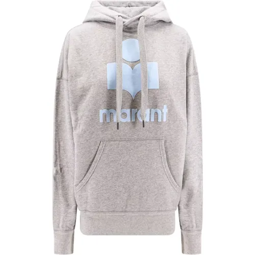 Flocked Logo Baumwoll-Sweatshirt Hoodie - Isabel Marant Étoile - Modalova