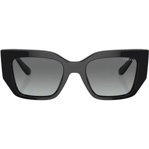 Geometrische Unregelmäßige Sonnenbrille Schwarz Verlauf , Damen, Größe: 51 MM - Vogue - Modalova