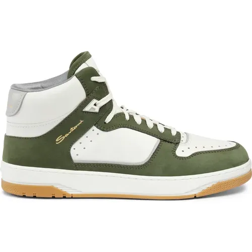 Luxuriöser Sneak-Air High Top Sneaker , Herren, Größe: 41 EU - Santoni - Modalova