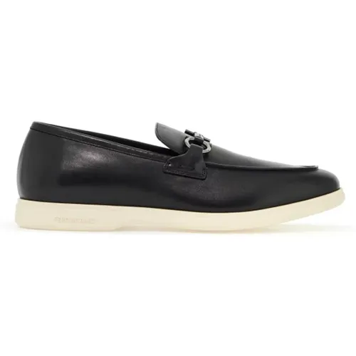 Gancini Casual Loafers with Leather Construction , male, Sizes: 6 UK, 7 UK, 8 UK - Salvatore Ferragamo - Modalova