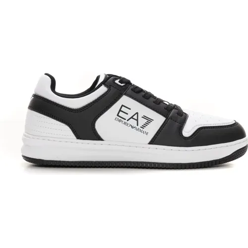 Logo-Sneakers mit Kontrastdetails , Herren, Größe: 42 EU - Emporio Armani EA7 - Modalova