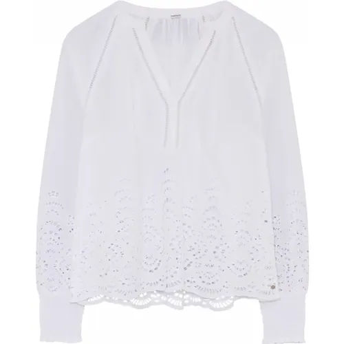 Feminine Blouse with Lace Detail , female, Sizes: M - Gustav - Modalova